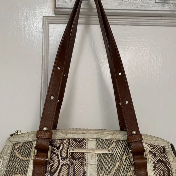 Brahmin Small Alice, Limestone Oleta Leather shoulder bag - Picture 8 of 12